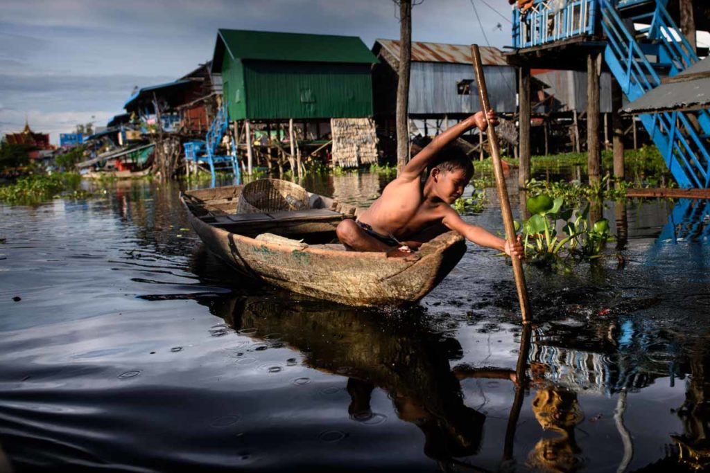 Village of Kompong Phluk in the rainy season