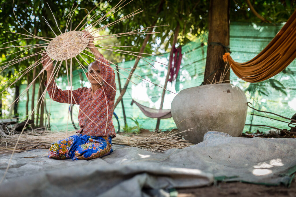 Basket weaving in Cambodia