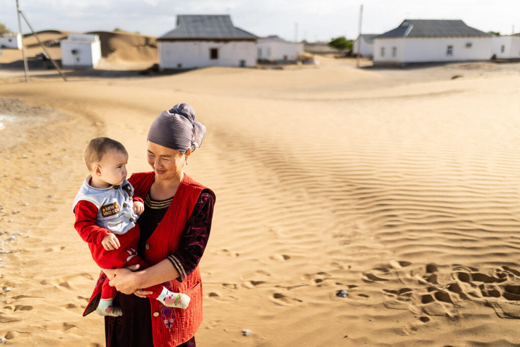 Kazakh Woman with her baby