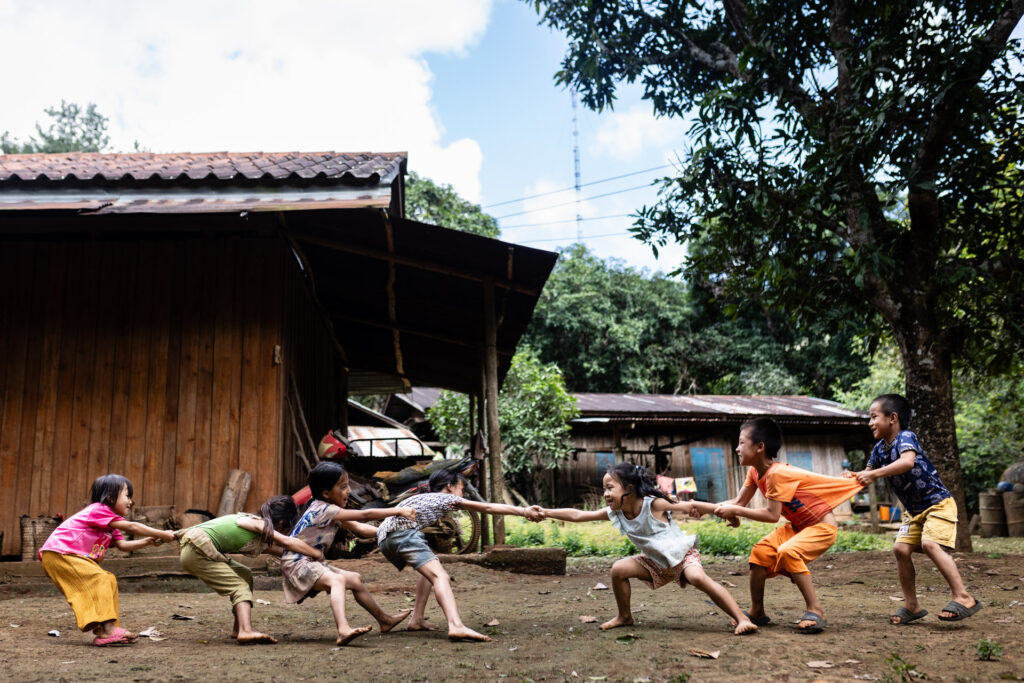 Hmong children in Laos