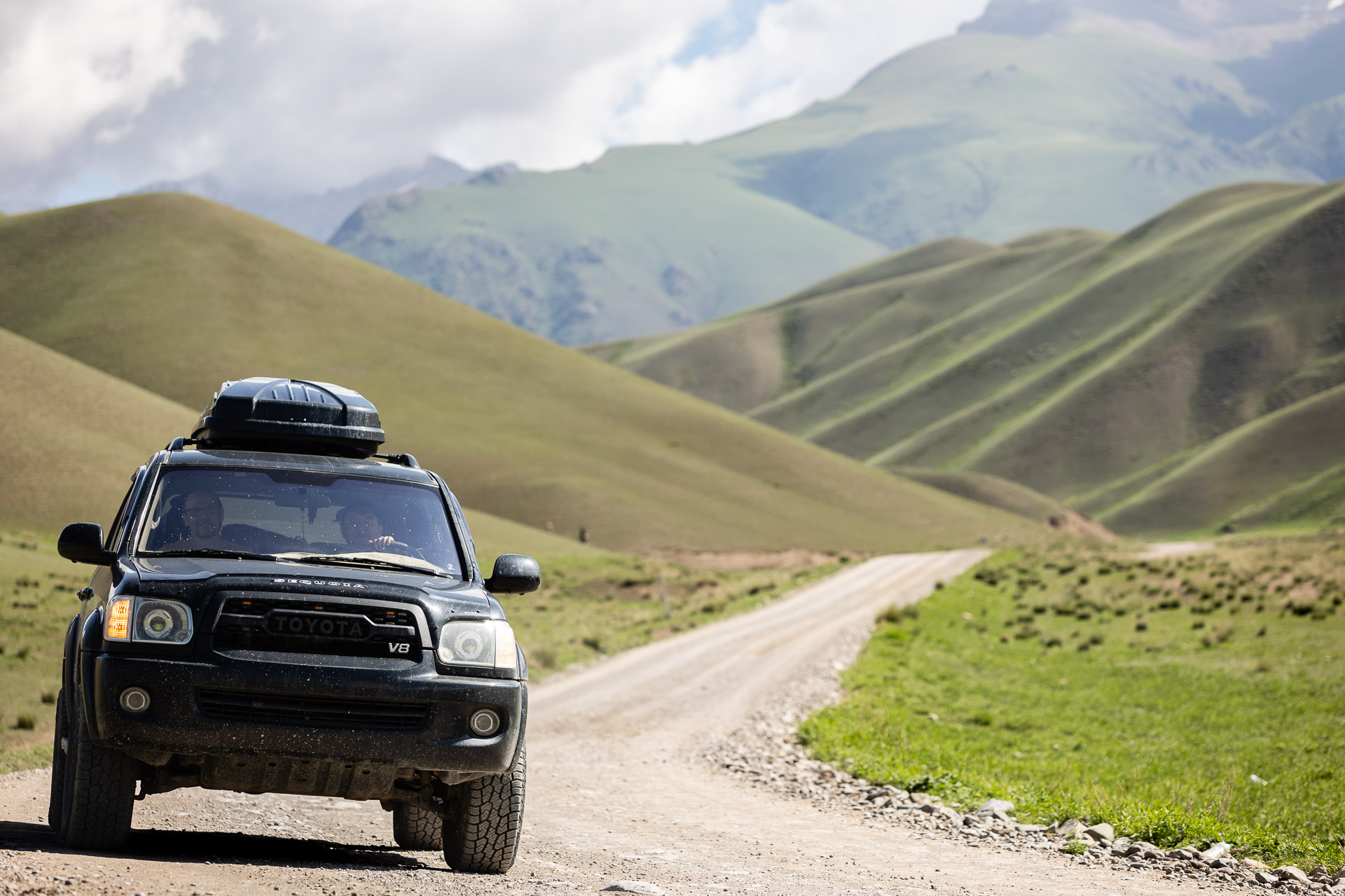 Our four wheels drive vehicle in Kyrgyzstan Our four wheels drive vehicle in Kyrgyzstan
