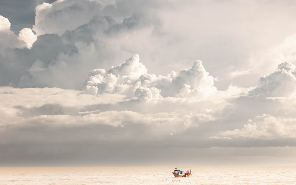Tonle Sap in Serene Tones, by Manuela