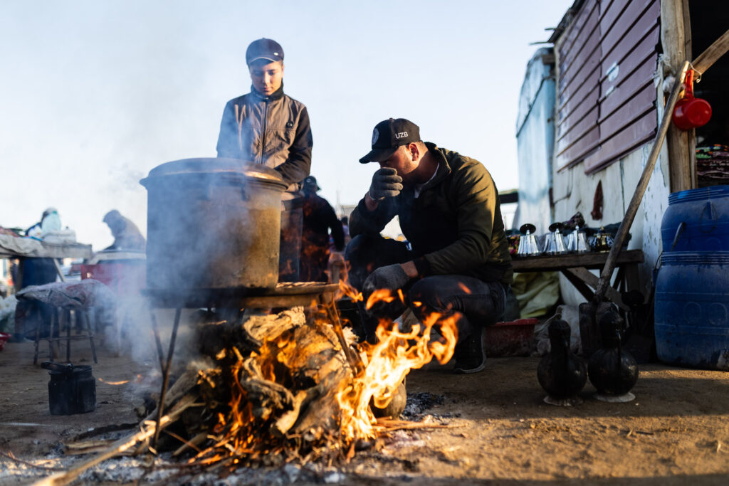Cold mornings in Uzbekistan