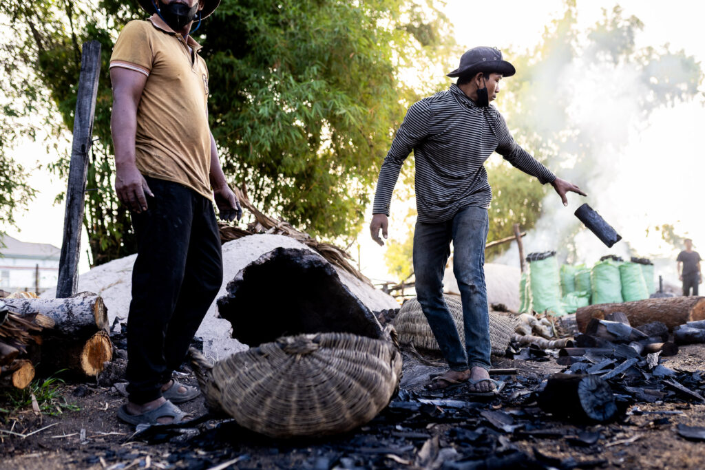 Charcoal factory in Cambodia