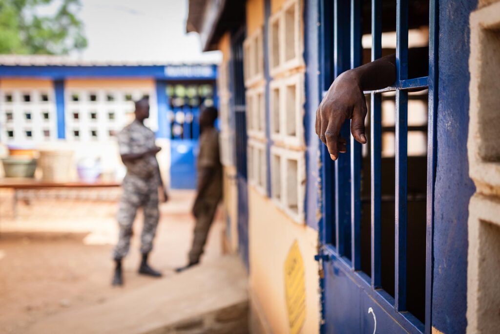 Using a 35mm lens to photograph a prison's environment — faces prohibited, making it a highly challenging yet intriguing assignment.