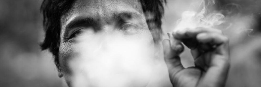 Eye and smoke in Cambodia
