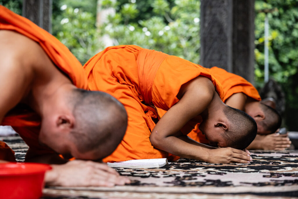 Monks praying