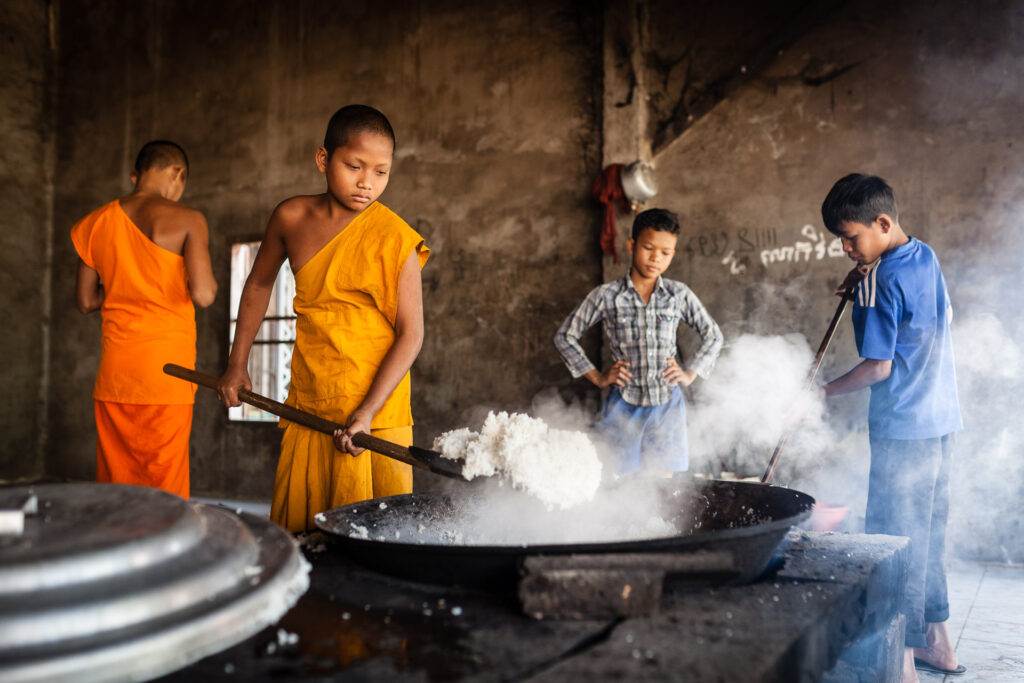 Monks cooking